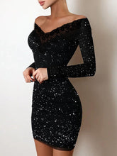 Slim Fit Bronzing Word Umhängetasche Hip Black Dress